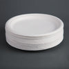 Fiesta Compostable Bagasse Plates Round 260mm (Pack of 50) - CW904  Fiesta   