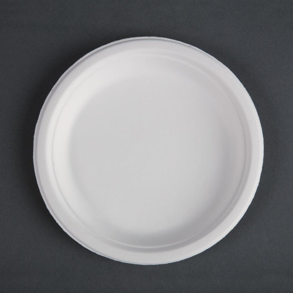 Fiesta Compostable Bagasse Plates Round 179mm (Pack of 50) - CW905  Fiesta   