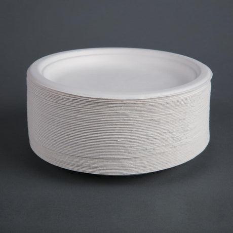 Fiesta Compostable Bagasse Plates Round 179mm (Pack of 50) - CW905  Fiesta   