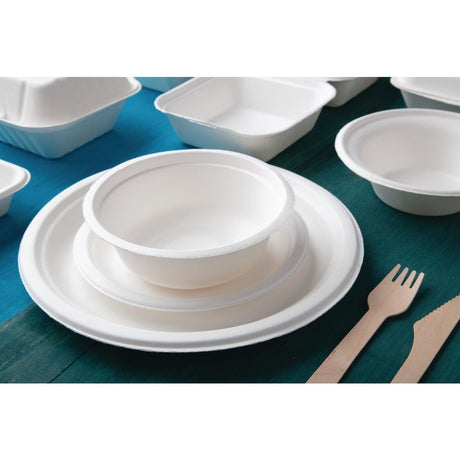 Fiesta Compostable Bagasse Bowls Round 10oz (Pack of 50) - CW906  Fiesta   