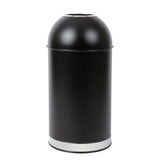 Bolero Steel Open Lid Bullet Bin Black 40Ltr - CW954  Bolero   
