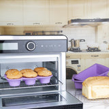 Hygiplas Flexible Silicone Six Hole Purple Muffin Pan - CX047  Hygiplas   