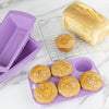 Hygiplas Flexible Silicone Six Hole Purple Muffin Pan - CX047  Hygiplas   