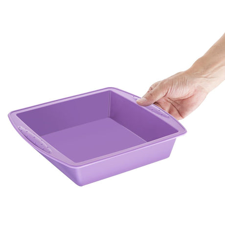 Hygiplas Flexible Silicone Square Bake Pan Purple 245mm - CX049  Hygiplas   