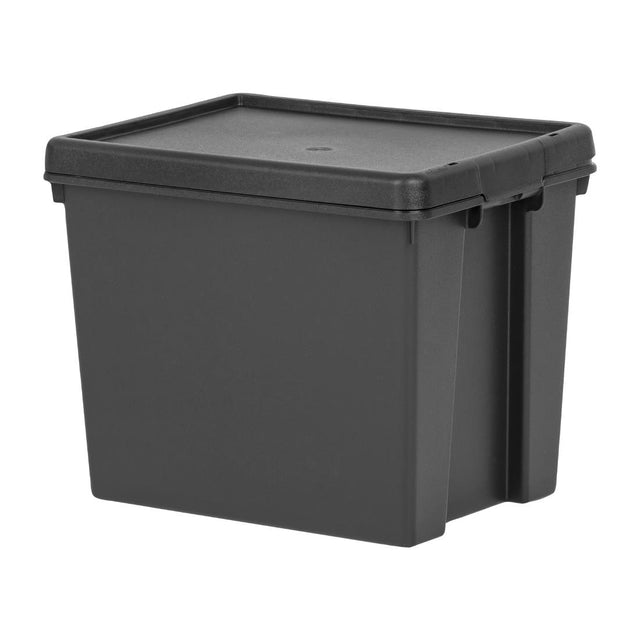 Wham Bam Recycled Storage Box & Lid Black 24Ltr - CX091  Wham   