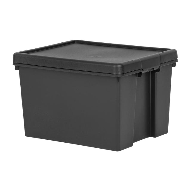 Wham Bam Recycled Storage Box & Lid Black 45Ltr - CX093  Wham   