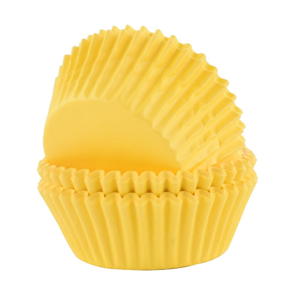 PME Block Colour Cupcake Cases Yellow, Pack of 60 - CX139  PME   