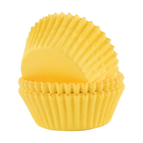 PME Block Colour Cupcake Cases Yellow, Pack of 60 - CX139  PME   