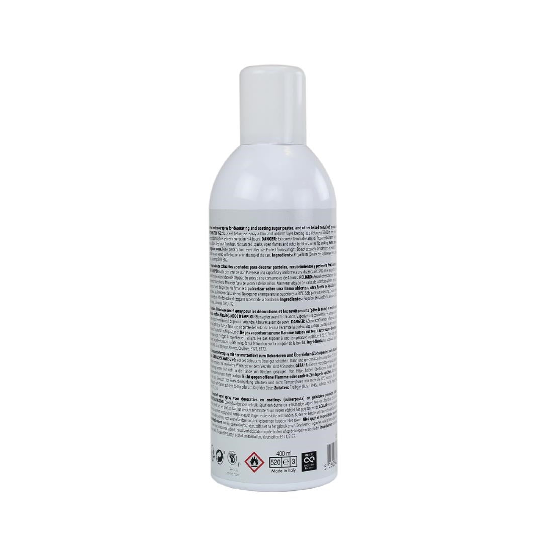 PME Edible Lustre Spray Silver 400ml - CX147  PME   