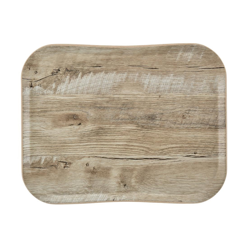 Cambro Versatray Century Non-Slip Light Oak Textured Wood Effect 360x460mm - CX393  Cambro   