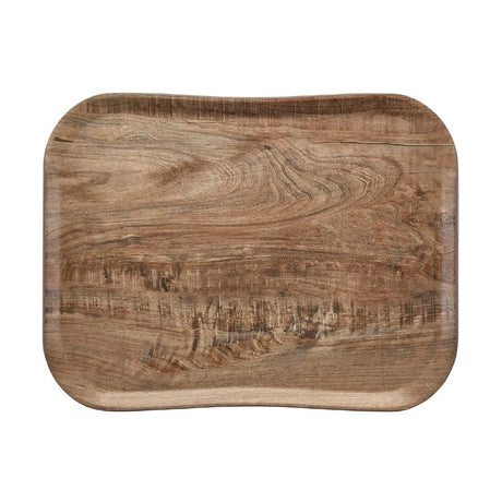 Cambro Versatray Century Non-Slip Light Olive Textured Wood Effect 360x460mm - CX394  Cambro   