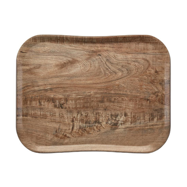 Cambro Versatray Century Non-Slip Light Olive Textured Wood Effect 360x460mm - CX394  Cambro   