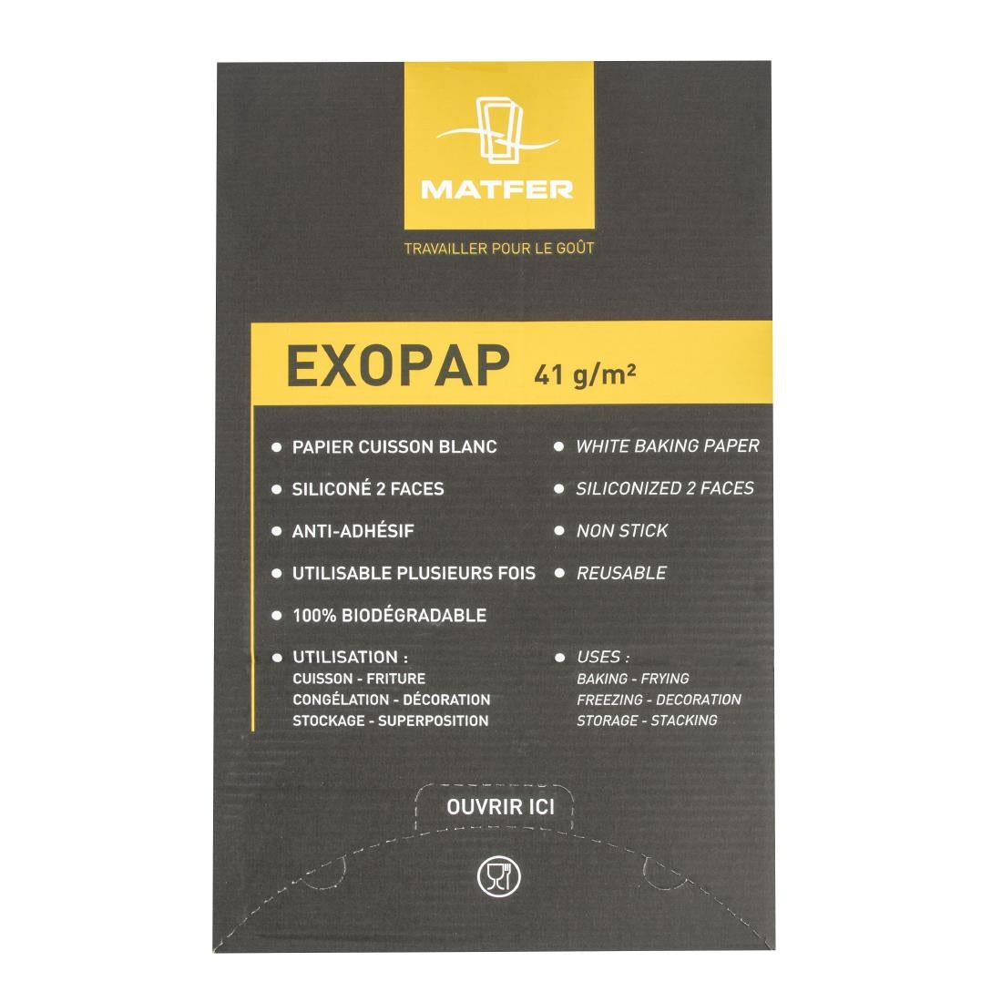 Matfer Bourgeat Exopap Baking Paper 325 x 530mm (Pack of 500) - CX521  Matfer Bourgeat   