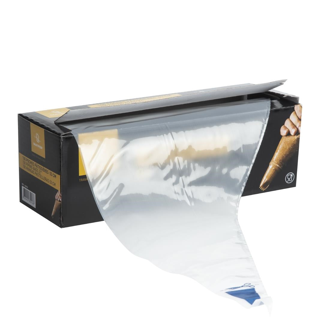 Matfer Bourgeat Disposable Piping Bags Clear (Roll of 100x530mm) - CX523  Matfer Bourgeat   
