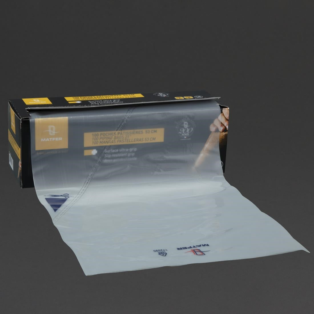 Matfer Bourgeat Disposable Piping Bags Clear (Roll of 100x530mm) - CX523  Matfer Bourgeat   