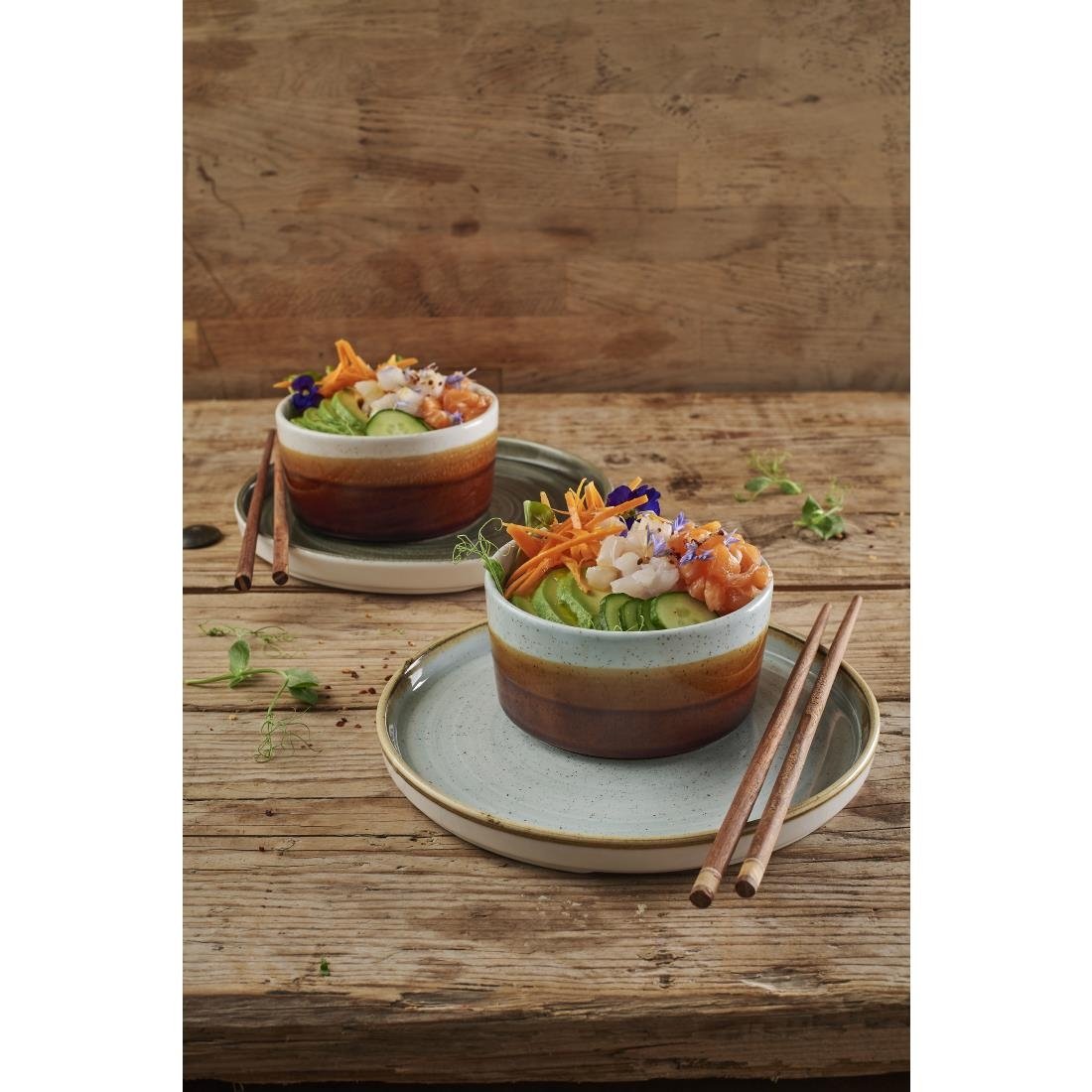Siena Nourish Straight Sided Dip Pots Barley White 4oz (Pack of 12) - CX621 Churchill Super Vitrified Churchill   