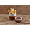 Siena Nourish Straight Sided Dip Pots Barley White 4oz (Pack of 12) - CX621 Churchill Super Vitrified Churchill   