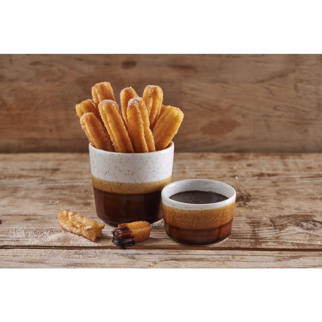 Siena Nourish Straight Sided Dip Pots Barley White 4oz (Pack of 12) - CX621 Churchill Super Vitrified Churchill   