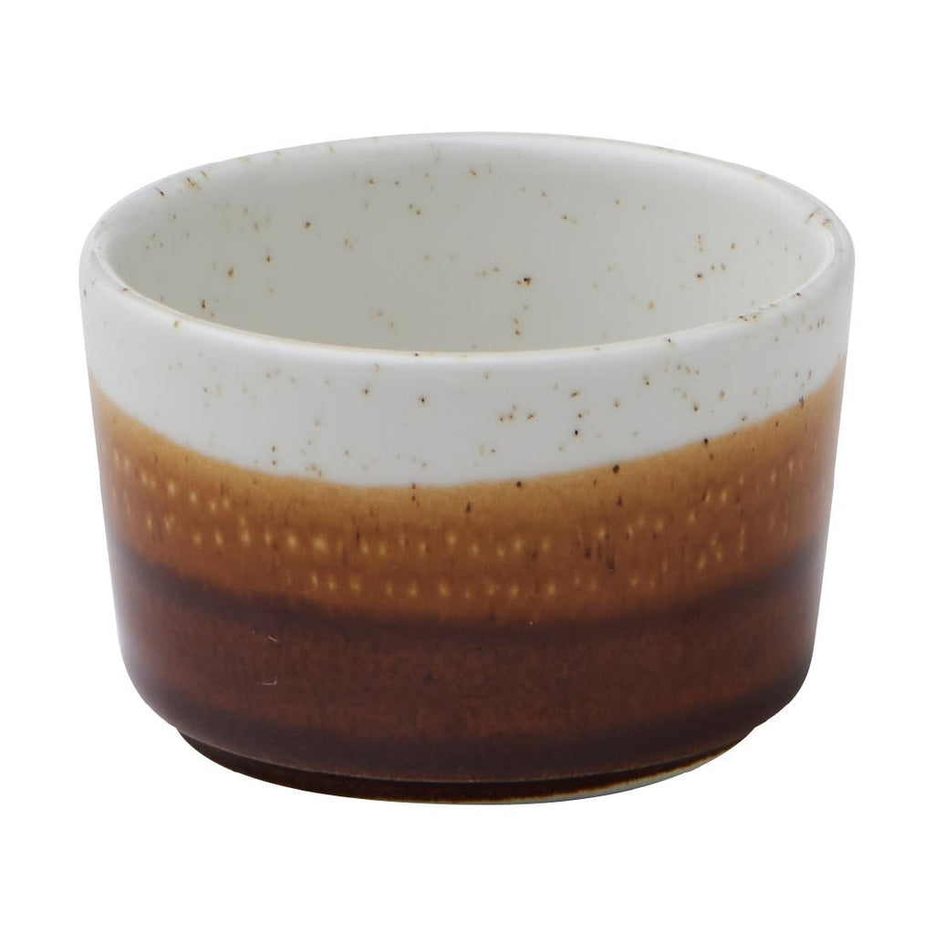 Siena Nourish Straight Sided Dip Pots Barley White 4oz (Pack of 12) - CX621 Churchill Super Vitrified Churchill   