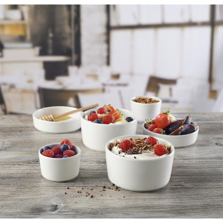 Churchill Super Vitrified Nourish Straight Sided Soup Bowls White 15oz (Pack of 12) - CX633 Bowls Churchill