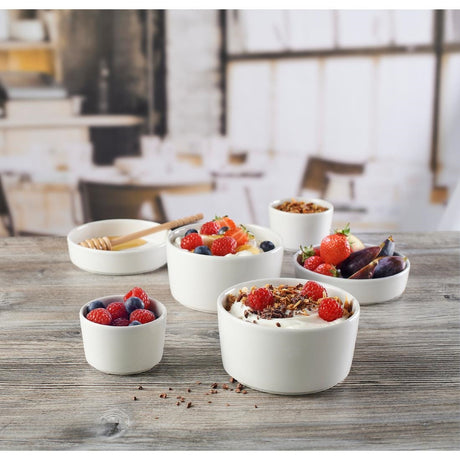 Churchill Super Vitrified Nourish Straight Sided Soup Bowls White 15oz (Pack of 12) - CX633 Bowls Churchill