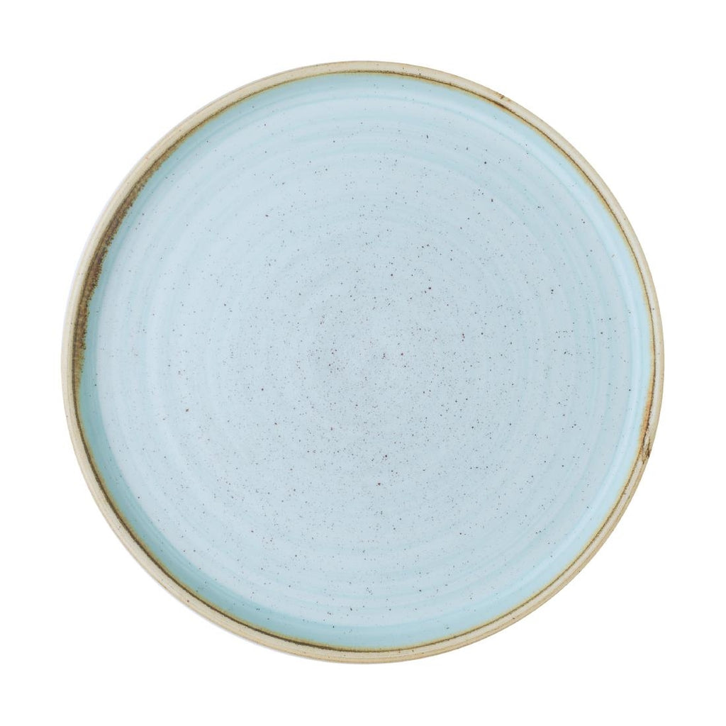 Churchill Stonecast Walled Plates Duck Egg 220mm (Pack of 6) - CX634 Plates Churchill