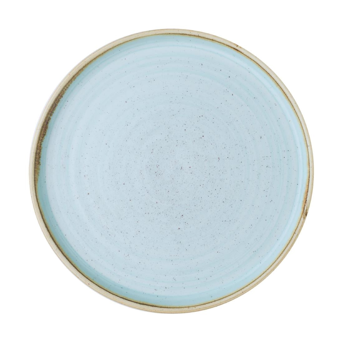Churchill Stonecast Walled Plates Duck Egg 220mm (Pack of 6) - CX634 Plates Churchill