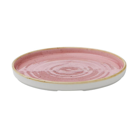Churchill Stonecast Walled Plates Pink 220mm (Pack of 6) - CX636 Plates Churchill