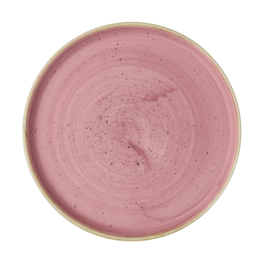 Churchill Stonecast Walled Plates Pink 220mm (Pack of 6) - CX636 Plates Churchill