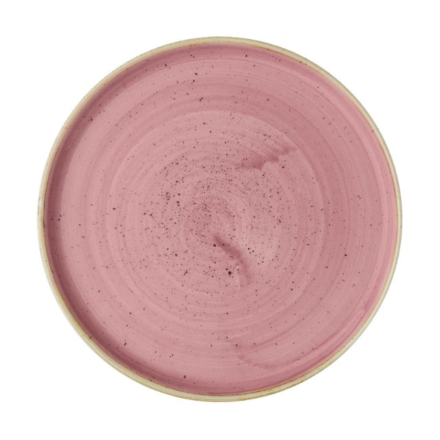 Churchill Stonecast Walled Plates Pink 220mm (Pack of 6) - CX636 Plates Churchill