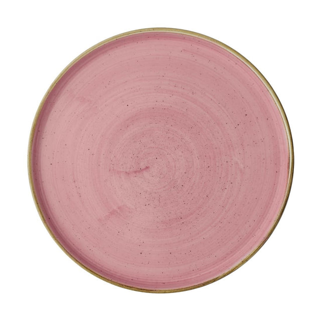 Churchill Stonecast Walled Plates Pink 260mm (Pack of 6) - CX637 Plates Churchill