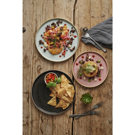 Churchill Stonecast Walled Plates Pink 260mm (Pack of 6) - CX637 Plates Churchill