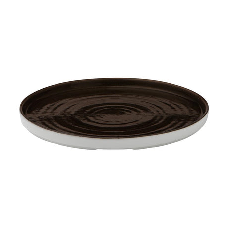 Churchill Stonecast Patina Walled Plates Iron Black 220mm (Pack of 6) - CX646 Plates Churchill