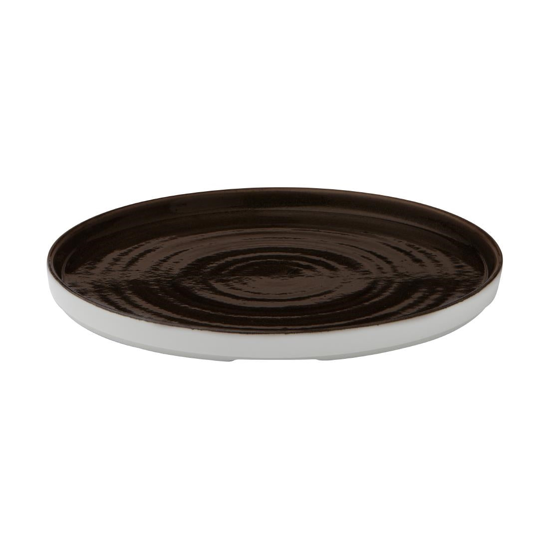 Churchill Stonecast Patina Walled Plates Iron Black 260mm (Pack of 6) - CX647 Plates Churchill