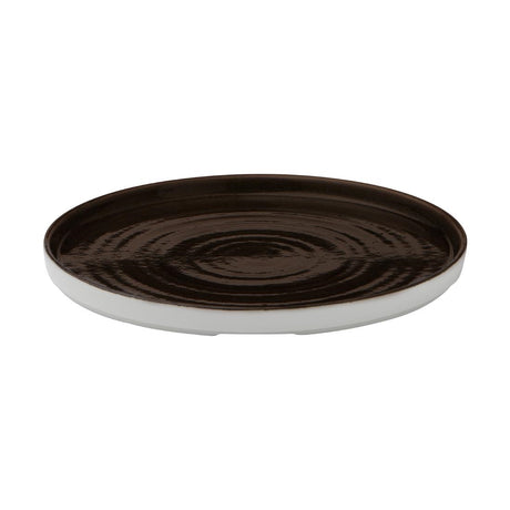 Churchill Stonecast Patina Walled Plates Iron Black 260mm (Pack of 6) - CX647 Plates Churchill