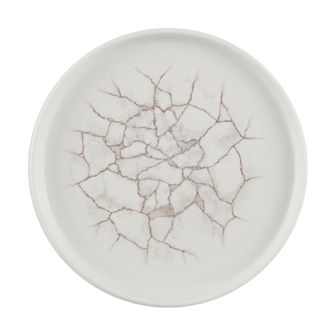 Churchill Studio Prints Kintsugi Agate Walled Plates Grey 220mm (Pack of 6) - CX676 Plates Churchill