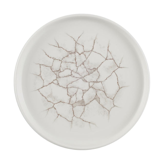 Churchill Studio Prints Kintsugi Agate Walled Plates Grey 220mm (Pack of 6) - CX676 Plates Churchill