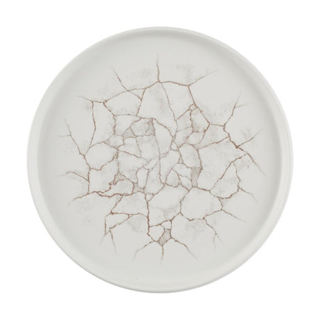 Churchill Studio Prints Kintsugi Agate Walled Plates Grey 260mm (Pack of 6) - CX677 Plates Churchill
