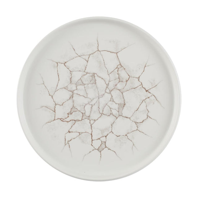 Churchill Studio Prints Kintsugi Agate Walled Plates Grey 260mm (Pack of 6) - CX677 Plates Churchill