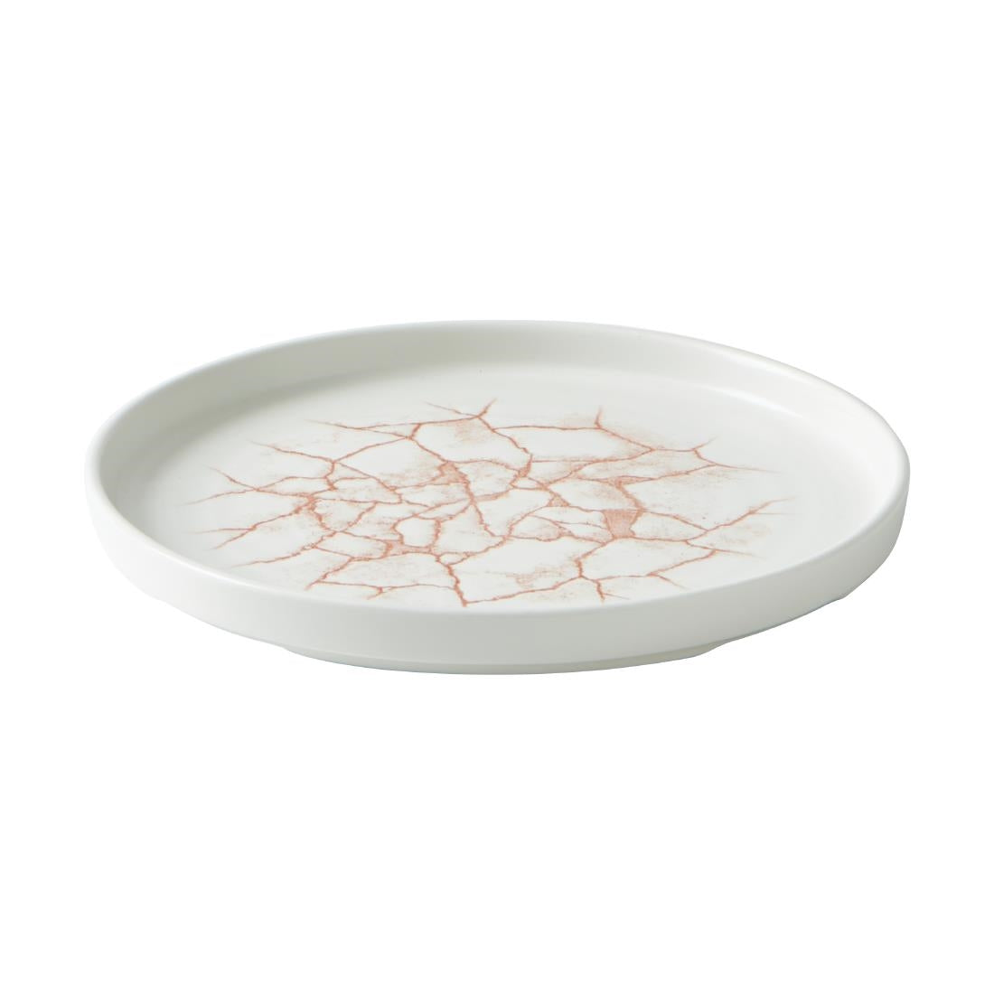 Churchill Studio Prints Kintsugi Walled Plates Coral 220mm (Pack of 6) - CX688 Plates Churchill