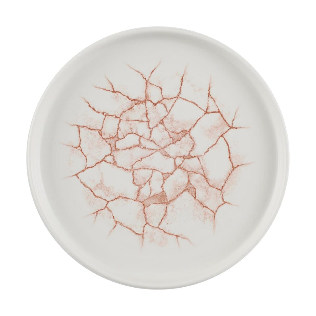 Churchill Studio Prints Kintsugi Walled Plates Coral 220mm (Pack of 6) - CX688 Plates Churchill