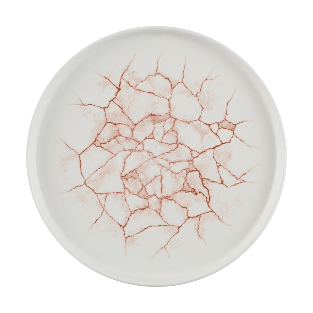 Churchill Studio Prints Kintsugi Walled Plates Coral 260mm (Pack of 6) - CX689 Plates Churchill