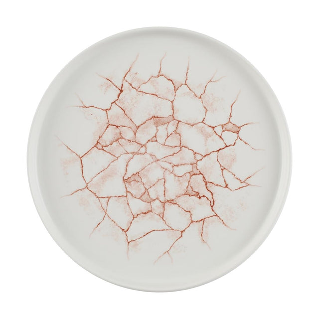 Churchill Studio Prints Kintsugi Walled Plates Coral 260mm (Pack of 6) - CX689 Plates Churchill