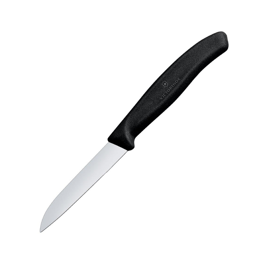 Victorinox Paring Knife Straight Blade Black 8cm - CX747  Victorinox   