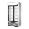 True Upright Double Door Merchandiser Fridge Aluminium GDM-33-HC-LD - CX786  True   