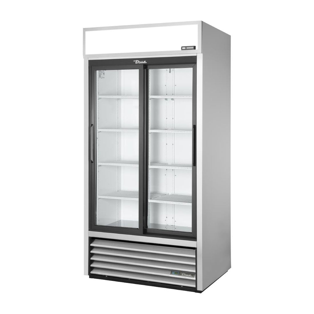 True Upright Double Door Merchandiser Fridge Aluminium GDM-33-HC-LD - CX786  True   