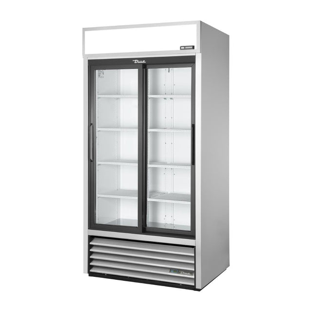 True Upright Double Door Merchandiser Fridge Aluminium GDM-33-HC-LD - CX786  True   