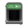 Rubbermaid Configure Recycling Bin with Mixed Recycling Label Green 57Ltr - CX960  Rubbermaid   