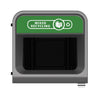 Rubbermaid Configure Recycling Bin with Mixed Recycling Label Green 87Ltr - CX961  Rubbermaid   