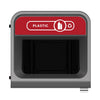 Rubbermaid Configure Recycling Bin with Plastic Recycling Label Red 87Ltr - CX964  Rubbermaid   